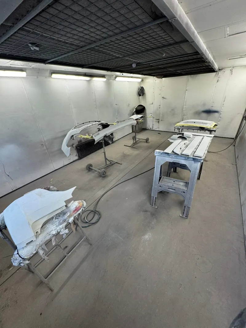 Inside the Paramount spray booth